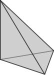 The tetrahedron with vertices at (0,0,0), (1,0,0), (0,1,0) and (0,0,1)
